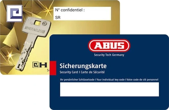 carte de reproduction de clés brevetées